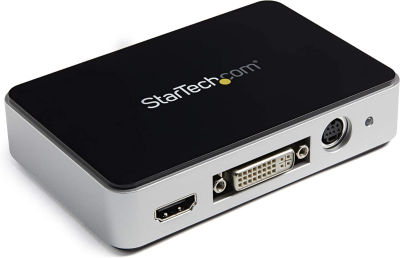 StarTech.com HDMI Video Capture Device - 1080p - 60fps Capture Card - USB Video Recorder - with HDMI DVI VGA (USB3HDCAP) Black