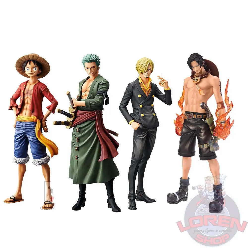 Cùng khám phá thế giới One Piece với bộ mô hình Ace - Luffy - Zoro - Sanji tuyệt đẹp. Chỉ cần đặt hàng trên Lazada.vn, bạn sẽ sở hữu ngay những chiến binh huyền thoại trong tay mình.