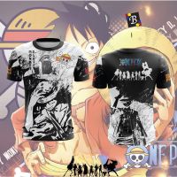 CODTheresa Finger PremiumCotton Japanese anime ONE PIECE LUFFY BIE Tshirt 100 Cotton Baju Lelaki Perempuan Unisex Round neck Short Sleeve