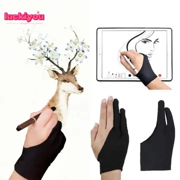 5 Pack Artist Gloves For Tablet Digital Drawing Glove Two Thicken Palm  Rejection Glove For Graphics