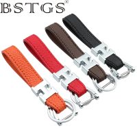 4 Colors PU Leather Car Keychain Leather Key Chain For BMW Ford VW Mazda Audi Mercedes Benz Jeep Subaru Car Keyrings