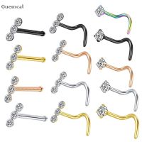 Guemcal 1pcs New Product Multicolor Stainless Steel Nose Nail Body Piercing Jewelry Electrical Connectors