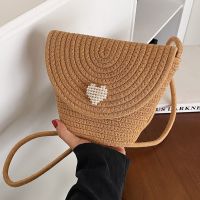 Small female 2022 new straw brim bucket design bag bag joker senior ins inclined shoulder bag bag