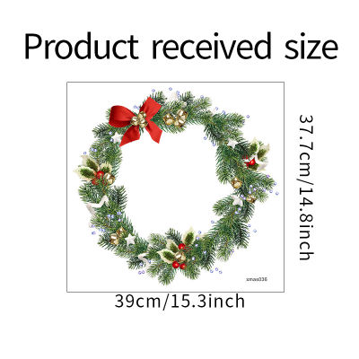 Home Office Window Stickers Oranments Stickers Christmas Wreath Window Decals Large Merry Christmas Window Clings
