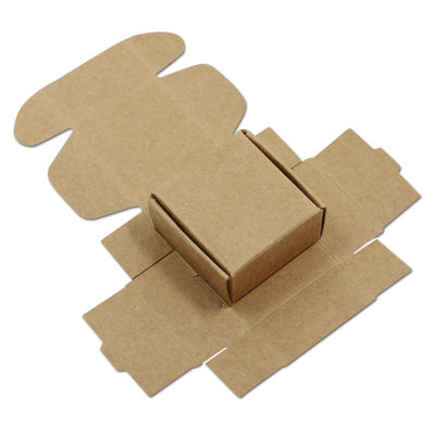 100Pcslot Mini Sizes Brown Natural Carton Paper Gift Package Box Kraft Paper Packing DIY Crafts Boxes Party Event Packaging Box