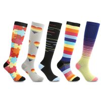 Outdoor Sports Compression Socks For Men And Women Color Running Elastic Nursing Calf Stockings Riding Pressure Socks