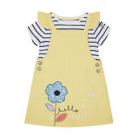 เซตเสื้อยืดและเดรสเด็กผู้หญิง Mothercare yellow denim pinny dress and t-shirt set YC688