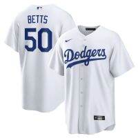 เครื่องแบบเบสบอลหลีกอเมริกันลอสแอนเจลิสดอดจ์ Dodgers50 Mookie Betts เสื้อเจอร์ซี่ย์แขนสั้นชุดกีฬา