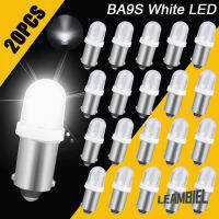 LEAM แผงไฟหน้า Led สำหรับรถยนต์20ชิ้น Ba9s หลอดไฟกลมหลอดไฟแบบกว้างโคมไฟอ่านหนังสือในร่มแผงไฟแดชบอร์ดมีในสต็อก【fast】