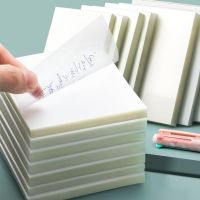 Transparent Sticky Notes with Scrapes Stickers Paper Clear sticky Notes Memo Pad Waterproof Paper for Student Office Stationery