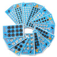 【CW】 Multiple Sizes amp; Rhodium Round Metal Fasteners Press Stud Embedded Buckle Garment Sewing Accessories