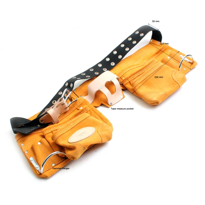 Carpenter Electrician Belt Tool Bag Pouch Hammer Loop Leather SMT300