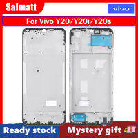 Salmatt ตัวโครงหน้ากากกลางสำหรับ Vivo Y20/Y20s/Y20i แผ่นหน้ามีหนามเตยตัวเรือนการยึดจอแอลซีดีชิ้นส่วนซ่อมกรอบด้านหน้าสำหรับ Vivo Y20 Y20s Y20i