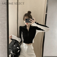 SALOME SELECT เสื้อครอป เสื้อยืด ชุดเซ็ทผู้หญิง เสื้อยืดคอกลม เสื้อยืด ผญสวย ๆ เวอร์ชั่นเกาหลี ผ้าคอตตอน ใส่สบาย เรียบง่าย 2023NEW 36Z230907