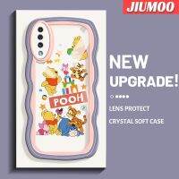 JIUMOO เคส A30s ปลอกสำหรับ Samsung กาแล็คซี่,เคส A50s ลายการ์ตูนรูปสัตว์แสนสุขเคสโทรศัพท์ลวดลายขอบซิลิโคนเหลวแบบนิ่มดั้งเดิมเคสป้องกันกล้องเลนส์คลุมทั้งหมดเคสฝาหลังกรอบเคสนิ่ม