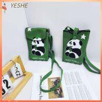 YESHE โพลีเอสเตอร์ กระเป๋าถักแพนด้า พร้อมสายคล้องไหล่ จุได้มาก กระเป๋า Crossbody ของใหม่ ถุงเก็บสัมภาระ กระเป๋าสะพายไหล่แบบสบายๆ