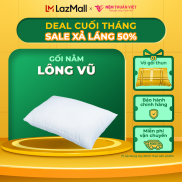 Gối Nằm Lông Vũ Thuần Việt Microfiber Cao Cấp 100% Cotton Thoáng Mát