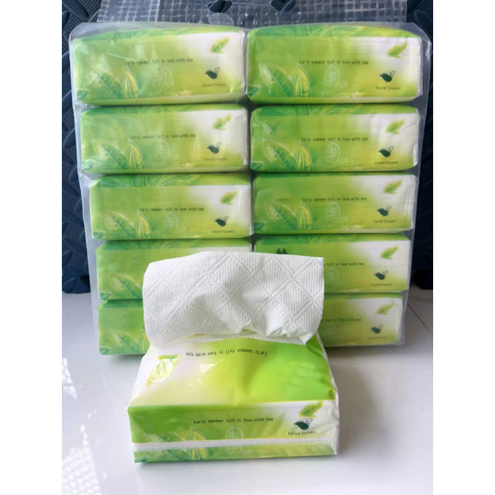 【10 Packing】Tissue Facial Tissue Order Tissue 4-Ply Facial Tissue Car ...