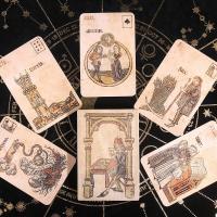 Silson Lenormand สีไพ่ทาโรต์ 36 ใบ Oracle การ์ดเกมเกมกระดาน Divination