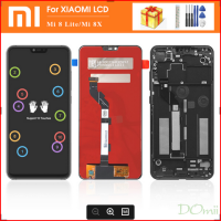 จอ LCD แบบดั้งเดิม Xiaomi Mi 8 Lite ชิ้นส่วนจอสัมผัสแอลซีดีของเครื่องแปลงดิจิทัลสำหรับ Xiaomi Mi8 Lite Mi 8X LCD