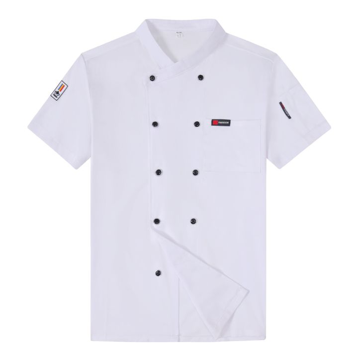 ชุดชุดยูนิฟอร์มทำครัวสำหรับร้านอาหารเครื่องแบบพ่อครัวโรงแรมชุดเอี๊ยมสำหรับทำงานในห้องครัว
