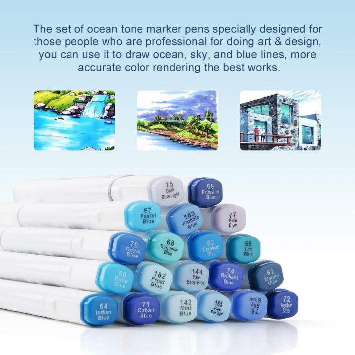 20-สี-touchnew-6-ปากกามาร์กเกอร์-sky-blue-series-สี-blendable-แอลกอฮอล์-dual-เคล็ดลับสำหรับ-art-sketch-ocean-landscape-design-yrrey