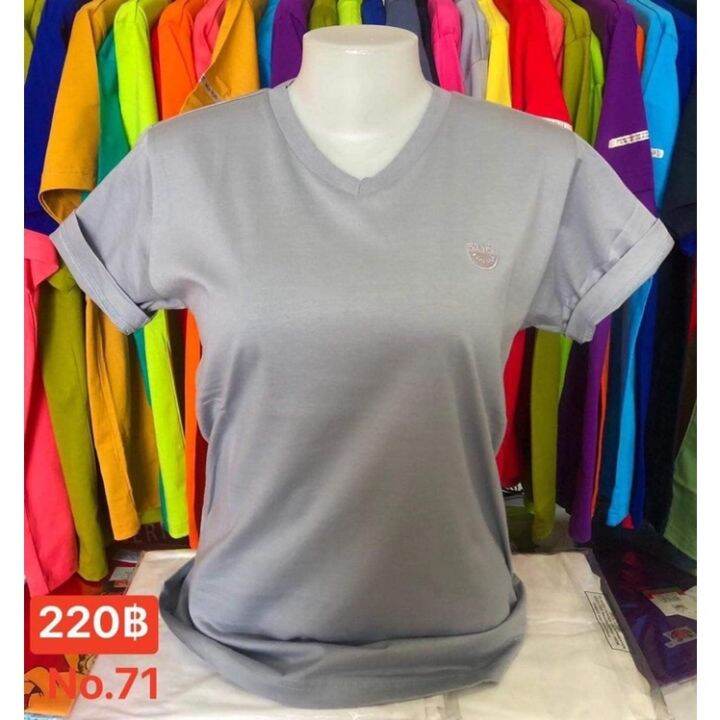 เสื้อยืดแตงโมสีพื้น-original-t-shirts-คอวี