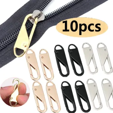 DIY Zipper Pull, Stainless Steel Zipper Pull Tab 6Pcs Detachable for  Handbags(Bronze)