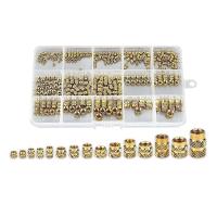 300Piece Thread Knurled Nuts Brass Knurled Threaded Insert Nuts Brass Threaded Inserts for 3D Printing Injection Molding