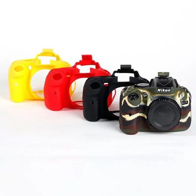 D5200เคสซิลิโคนสำหรับกล้องนิ่มสำหรับ Nikon D5100 D5200 DSLR ฝาครอบป้องกันกระเป๋ายาง