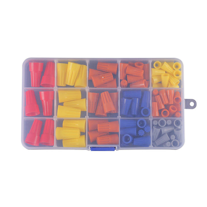 xunxingqie-102pcs-practical-electrical-wire-connection-screw-twist-connector-cap-w-spring-insert-assortment-kit-nut-spring-cap-terminal