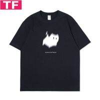 T-shirt Mens Summer New Kitten Pattern Cotton Short Sleeve Simple Loose Mens Upperwear T-shirt Versatile Breathable