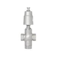 1/2" 3/4" 1" BSPT Female 304 Stainless Steel 3 Ways Actuated Pneumatic Angle Seat Steam Valve With Stainless Head