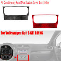 สำหรับ Volkswagen Golf 6 GTI R MK6 2008-2012คาร์บอนไฟเบอร์ภายในส่วนเครื่องปรับอากาศแผงการปรับเปลี่ยนฝาครอบสติกเกอร์