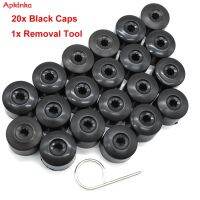 Apktnka 20pc Car Wheel Center Nut Bolt Tire Screw Cap Dust Water Proof Cover With Removal Tool 28mm For VW Golf MK6 Passat CC