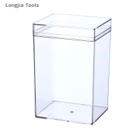 Longjia Tools กล่องพลาสติกสี่เหลี่ยมผืนผ้าบิสกิตขนมตุ๊กตากล่องของขวัญกล่องโปร่งใส