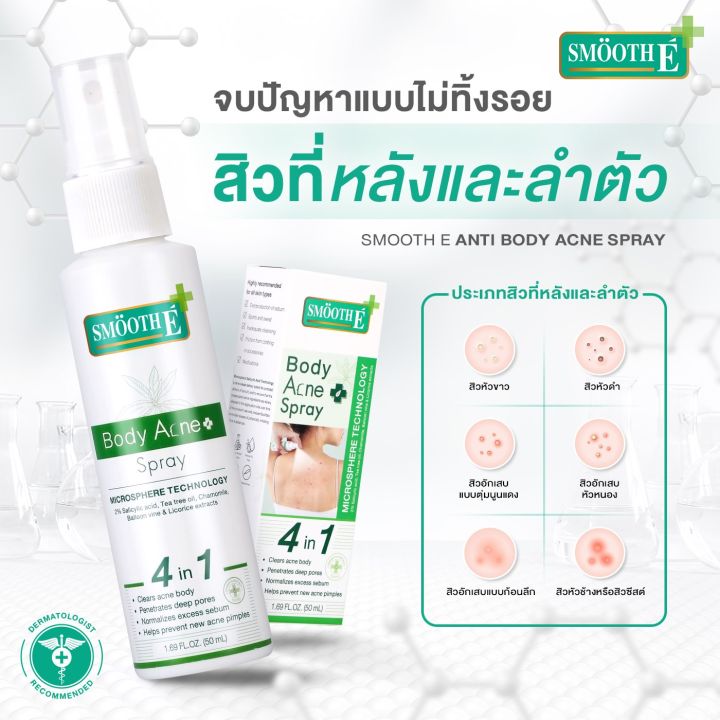 smooth-e-anti-acne-solution-set-บอกลาปัญหาสิวทั้งหน้าและลำตัวในเซ็ทเดียว-สิวอักเสบมีหัว-สิวผด-สำหรับผิวแพ้ง่าย-ผิวเป็นสิว