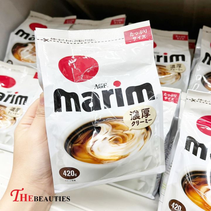 พร้อมส่ง-agf-marim-coffee-420g-ครีมเทียม-ผลิตจากนมวัวแท้-นำเข้าจากญี่ปุ่น-ครีมสด-กาแฟ-นม-ชา-ชาเขียว-ชานม-โกโก้