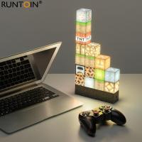 Stitching Light Decoration Pixel Building Blocks Lamp USB Plug My World DIY Stacking Creative Toy Night Light