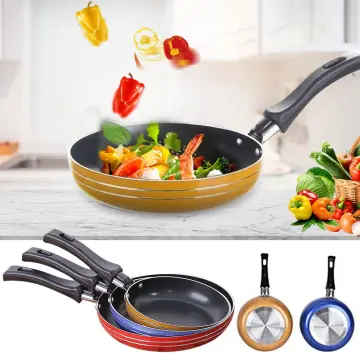 Mini Frying Pan Non-Stick Steel Frypan Pot Saucepan Random Color