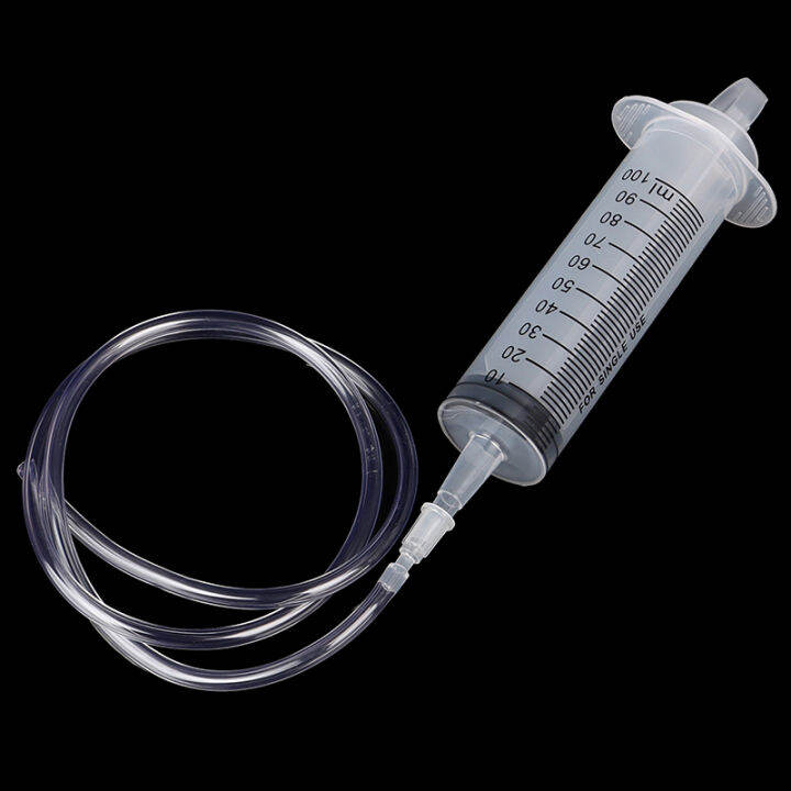 Mmlco 100ml large capacity syringe reusable pump measuring with 1m tube