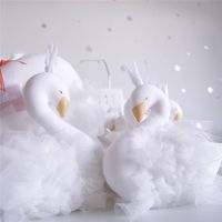 Baby Pillow Swan Crown Gauze Pillow Cushion Baby Sleeping Doll Childrens Bed Room Decoration Toys Photography Props