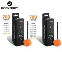 ROCKBROS ท่ออ่อน TPU อุปกรณ์เสริมยางในจักรยาน700 18 28C 32C ถนนภูเขาท่อเบาพิเศษ65มม. 85มม. วาล์วฝรั่งเศสการแข่งขัน