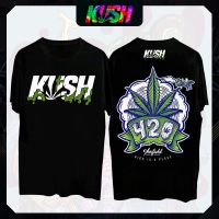 [มีสินค้า] ️Kush T-shirt / mens d T-shirt / slow life T-shirt / new print smoking skull cotton T-shir