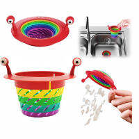 Monster อ่างล้างจานกรองพับได้ Multicolor ครัวกรองสารตกค้าง Retractable Rainbow Kitchen Sink Strainer สำหรับอ่างล้างจานส่วนใหญ่ตะกร้าระบายน้ำ