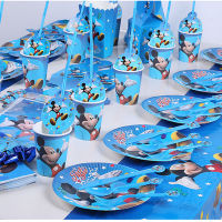 115pcs 10 Person Disposable Tableware Set Kids Happy Birthday Baby Shower Party Decor Banner Cup Plates Supplier