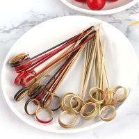 Barbeque Eco-friendly Scissor Shaped Cocktail Decorative Fancy Sticks Cocktail Skewer Ring Toothpick Appetizers Picks