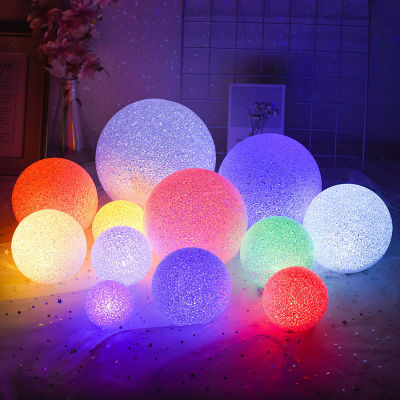 8/10/12/14CM Magic Crystal Ball Color Changing LED Night Light Toy Ball Halloween Party  Festival Table Lamp Room Decoration Night Lights