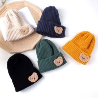 【YD】 Korean Baby Hats Kids Soft Knitted Cap Warm Beanie Color Children Toddler Crochet Hat