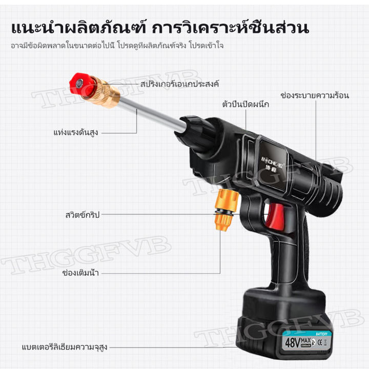 เครื่องฉีดน้ำแรงดันสูง-เหมาะสำหรับล้างรถ-ชลประทานการเกษตร-ล้างพื้น-ฯลฯ-ปืนฉีดน้ำแรงดันสูง-เครื่องฉีดน้ำล้างรถ-เครื่องฉีดน้ำแรงดันสูง-เครื่องฉีดน้ำล้างรถไร้สาย-เครื่องฉีดน้ำแบ